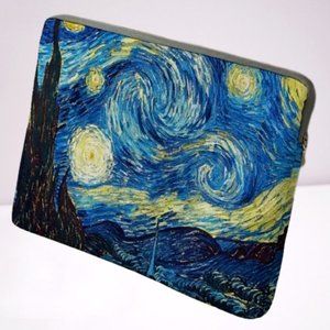 Van Gogh Starry Night Fabric Laptop Sleeve Soft Computer Case NEW
